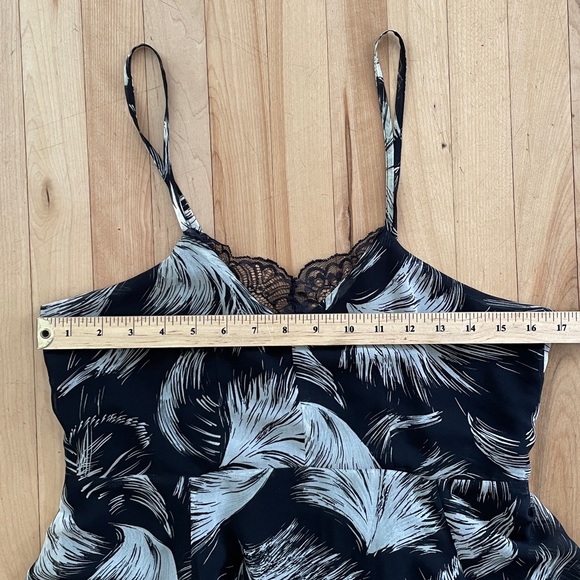 La Fée Maraboutée Black & White Feather Print Double Split Maxi Dress - Sz Eu 40 - Picture 12 of 16